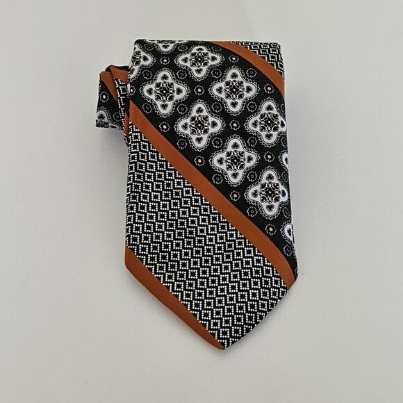 Pierre Cardin Creation Paris Tie Silk Multicolor W4.5 L55" Boho Geo Floral Vtg - Picture 13 of 13